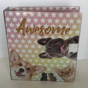 New Bulldog Frenchie Corgie Cat Gerbil 1" Binder